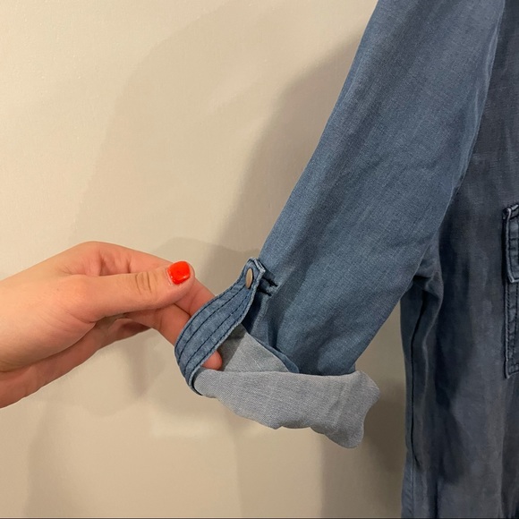 Trina Turk Lyocell Cotton Denim Button Up Dress - Picture 5 of 8